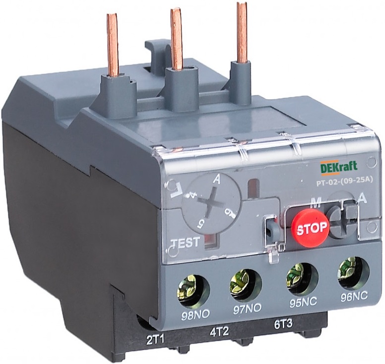 

Тепловое реле DEKraft 23158DEK для контакторов 09А-25А 0.4А-0.63А, 23158DEK