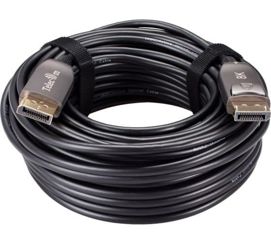 

Кабель интерфейсный DisplayPort Telecom TCG2130-15M активный оптический DP1.4 8K@60Hz 15м, TCG2130-15M