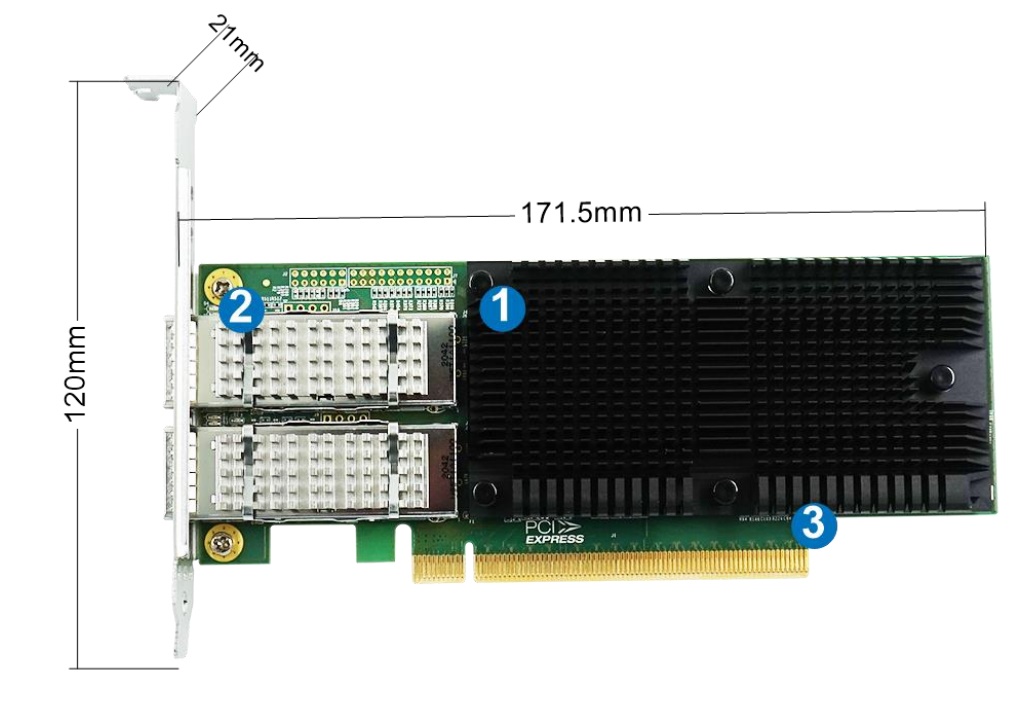 

Сетевой адаптер LR-LINK LRES1046PF-2QSFP28 PCIEX16 DUALPORT 100G, LRES1046PF-2QSFP28