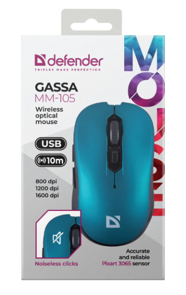 фото Мышь Wireless Defender Gassa MM-105 в Уфе
