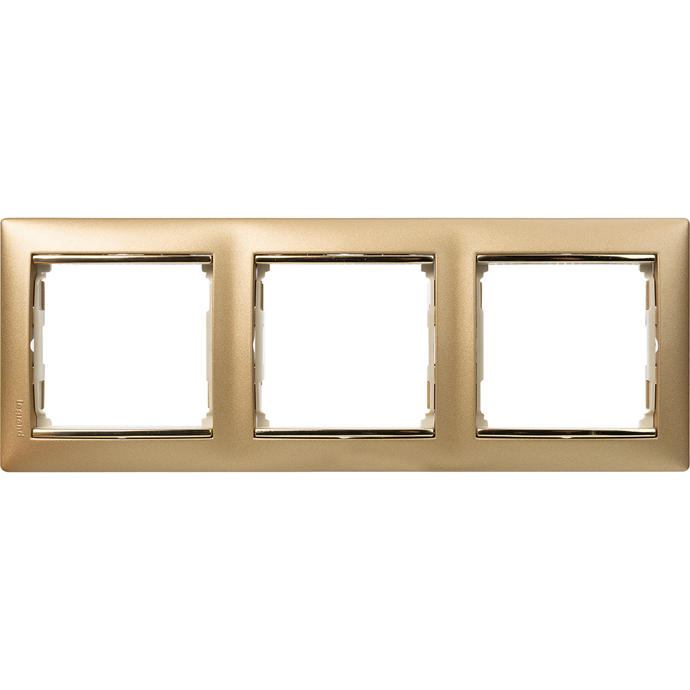 

Рамка Legrand 770303 Valena CLASSIC - 3 поста, матовое золото, 770303