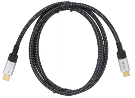 

Кабель VCOM CU560-1.2M USB4 TypeC(M)-TypeC(M), 5K, 60Hz, 40GBps, PD 240W, 5A, VCOM, 1.2м, CU560-1.2M