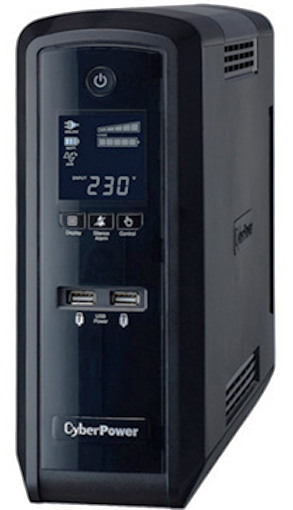 

Источник бесперебойного питания CyberPower CP900EPFCLCD line-interactive, 900VA/540W, вход 165-265V, батарея 9Ач*1, 6*EURO, RJ11/45, ЖКД, AVR, CP900EPFCLCD