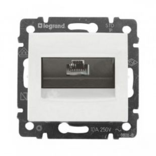 

Розетка Legrand 774230 Valena информационная RJ 45, категория 5e, UTP, 1 выход, IP20 (белая), 774230