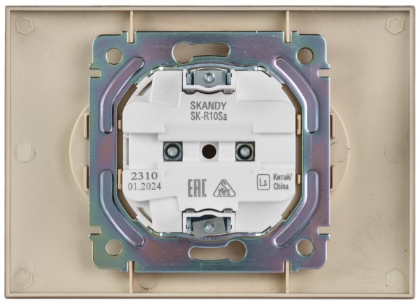 фото Розетка двухместная без заземления в сборе IEK SK-R20-10-K98-F в Ростове-на-Дону