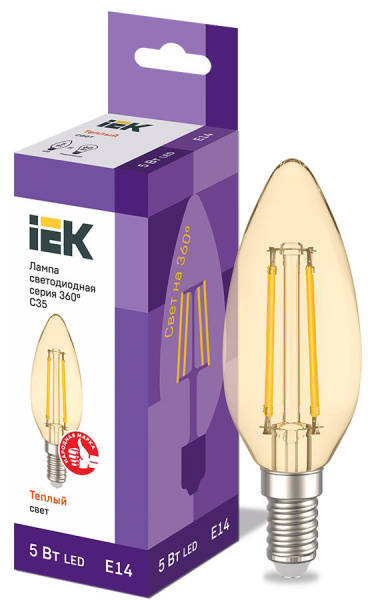 фото Лампа светодиодная IEK LLF-C35-5-230-30-E14-CLG в Уфе