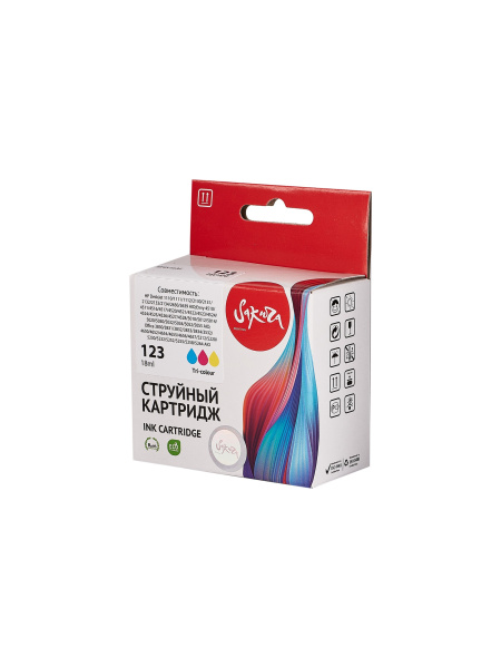 фото Картридж струйный Sakura F6V16AE (№123 Tri-colour) в Уфе