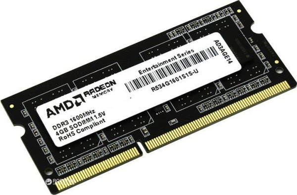 фото Модуль памяти SODIMM DDR3 4GB AMD R534G1601S1S-U в Екатеринбурге