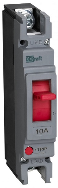 

Автоматический выключатель в литом корпусе DEKraft 28000DEK 1P 10A 20кА ВА-301, 28000DEK