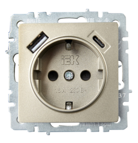 фото Розетка с заземлением  IEK BR-R14-16-U22-018-K37 в Уфе