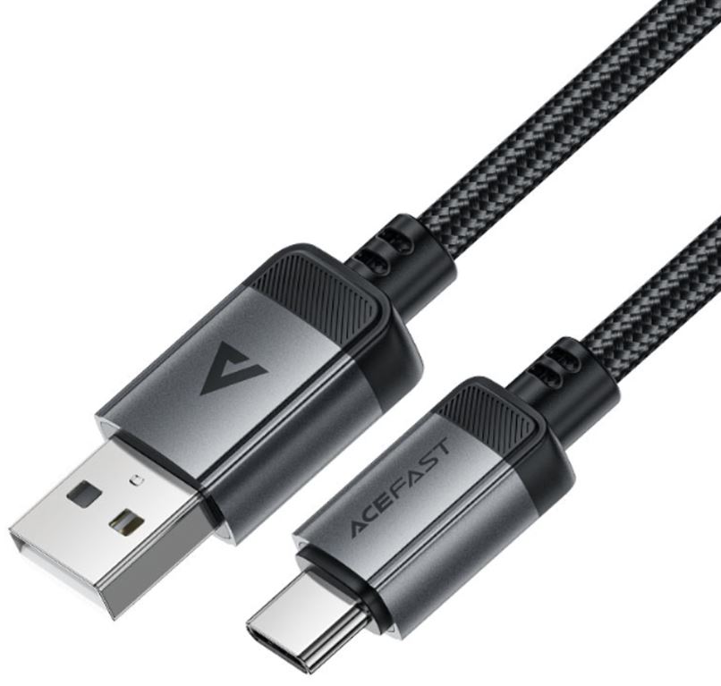 

Кабель ACEFAST C20-04 для зарядки и передачи данных с цифровым дисплеем USB-A To USB-C Aluminum Alloy Charging Data Cable. Цвет: черынй, C20-04