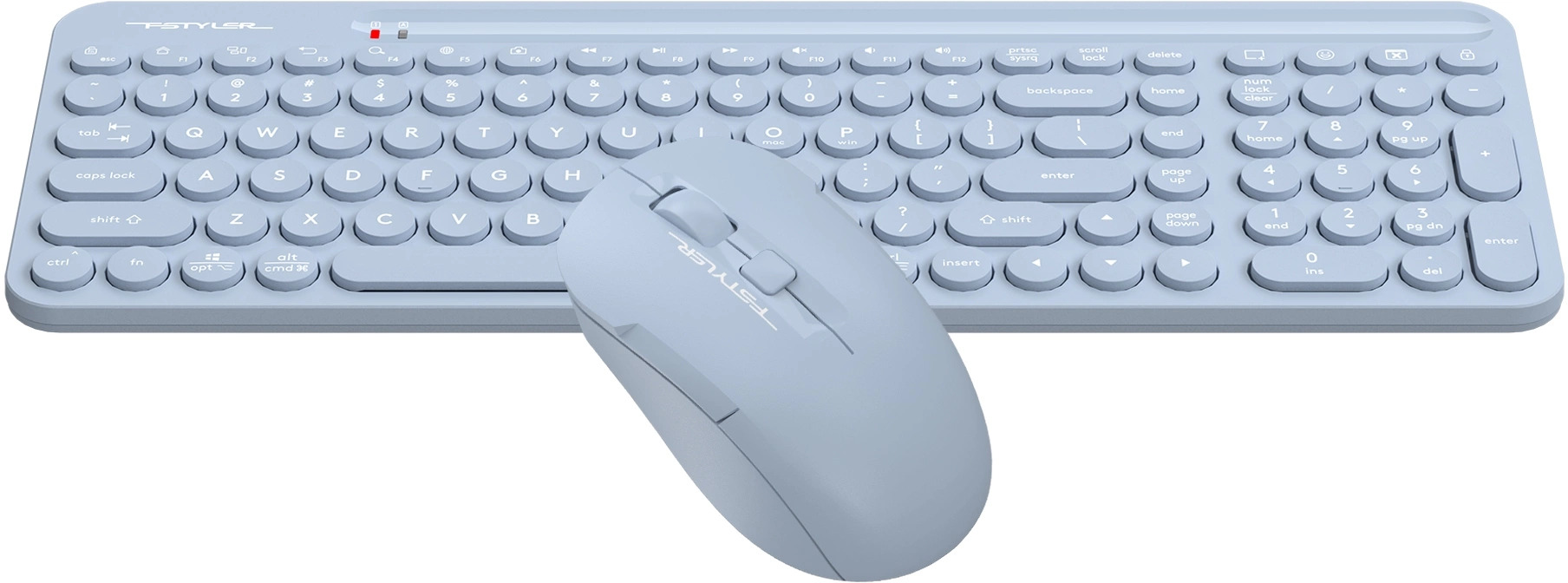 

Клавиатура и мышь Wireless A4Tech Fstyler FG3300 Air2 клав: синяя, мышь: синяя USB slim Multimedia 2012608, Fstyler FG3300 Air2
