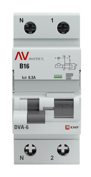фото Автомат дифференциальный EKF rcbo6-1pn-16B-300-a-av в Красноярске