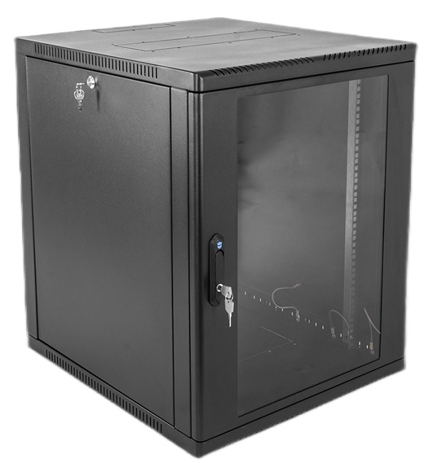 

Шкаф настенный 19", 15U ЦМО ШРН-15.500-9005 телекоммуникационный сварной (600 × 500) съёмные стенки, дверь стекло, чёрный, ШРН-15.500-9005