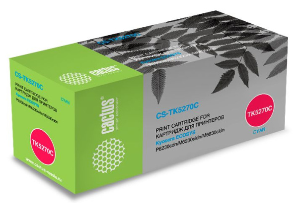 фото Картридж голубой Cactus CS-TK5270C в Казани