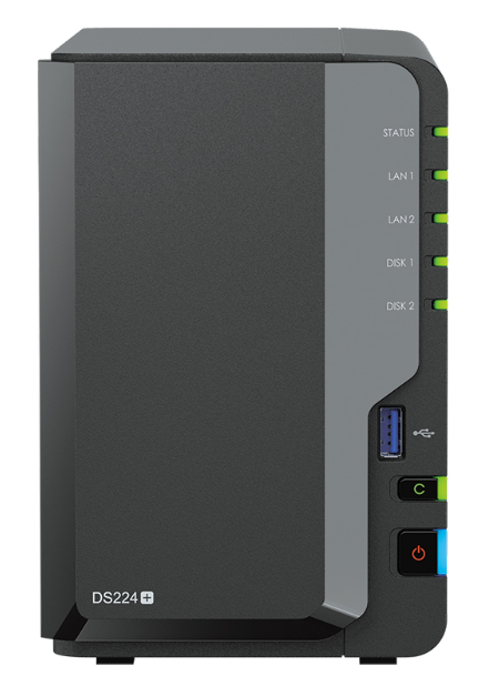 

Сетевой накопитель Synology DiskStation DS224+ 2x3.5”/2.5" SATA, 2xUSB3.2Gen1, 2xUTP Gigabit, без HDD, DiskStation DS224+