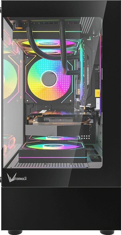 

Корпус mATX FORMULA CRYSTAL Z1CM + FR черный, без БП, боковая панель из закалённого стекла, USB 3.0, CRYSTAL Z1CM + FR