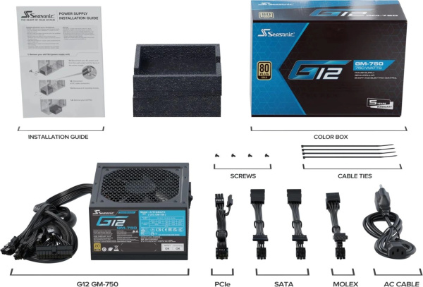 фото Блок питания ATX SeaSonic G12 GM-750 в Казани