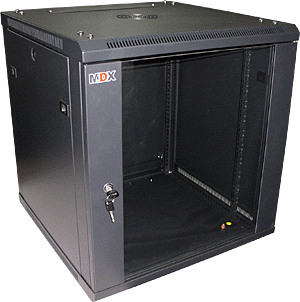 

Шкаф MDX MDX-CW2-24U-6х8 напольно-настенный 24U, глубина 800мм, дверь стекло, черный., MDX-CW2-24U-6х8