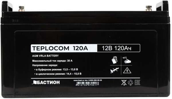 фото Аккумулятор  Бастион АКБ TEPLOCOM 120Ач в Екатеринбурге