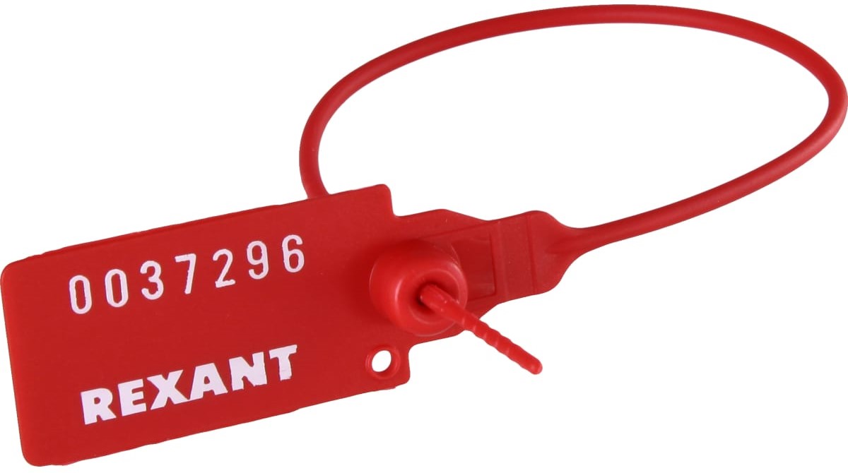 

Пломба Rexant 07-6111 пластиковая номерная 220мм красная, 07-6111