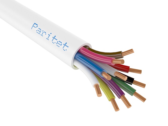 Кабель Паритет КСПВ 14х0,5 с однопроволочными 14 жилами, Dвн. 6,1 мм, Dжил 0,5 мм (200 м бухта)