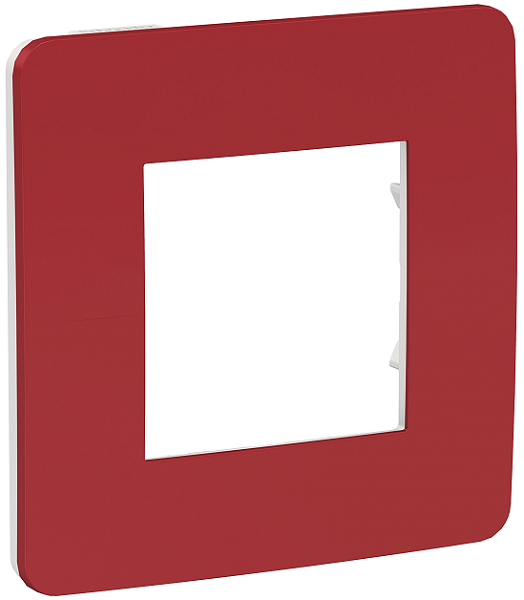 

Рамка Schneider Electric NU280213 Unica Studio, красная/белая, 1-ная, NU280213