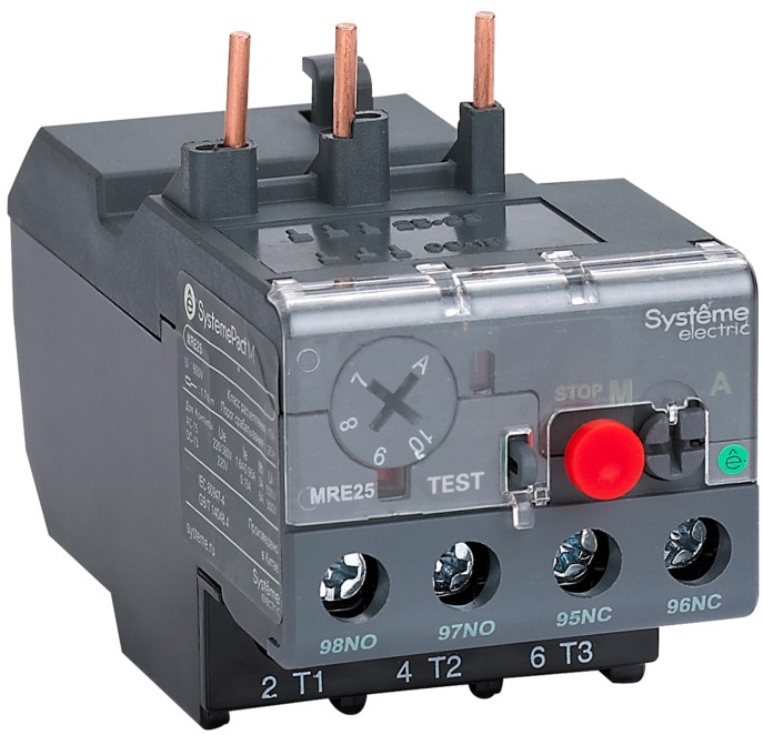 

Тепловое реле перегрузки Systeme Electric MRE251 MRE F25 0.63-1.0A КЛАСС 10A (LRE05), MRE251