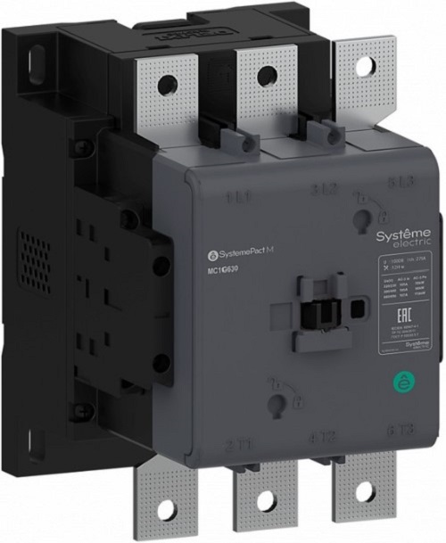 

Контактор Systeme Electric MC1G500KUE MC1G 3P 500A 2НО+2НЗ AC/DC 100-250V 50/60ГЦ, MC1G500KUE