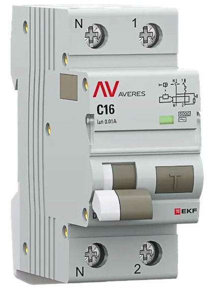 

Автомат дифференциальный EKF rcbo6-1pn-16C-10-ac-av DVA-6 1P+N 16А (C) 10мА (AC) 6кА AVERES, rcbo6-1pn-16C-10-ac-av