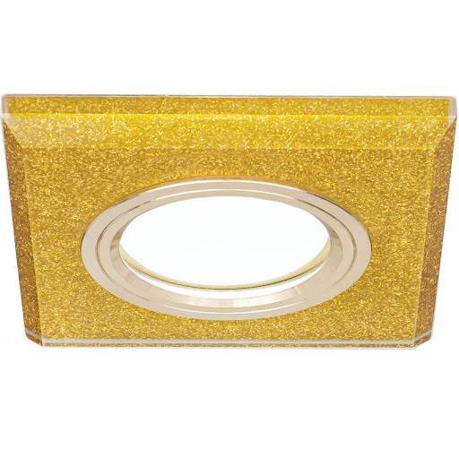 

Светильник Gauss RR011 Mirror Квадрат. Кристал золото/Золото, Gu5.3, RR011