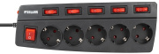 фото Сетевой фильтр Filum FL-SPL5-3.0M-BL
