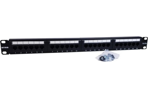 фото Патч-панель 19", 24xRJ45, UTP, Кат. 5е NTSS NTSS-PP-1U-24-UTP-RJ45-5e-D в Екатеринбурге