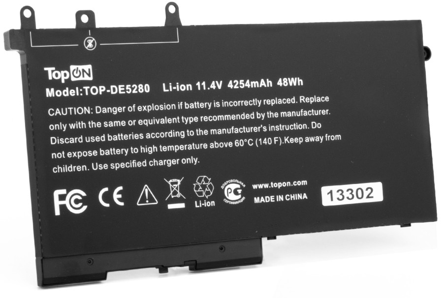 

Аккумулятор для ноутбука Dell TopOn TOP-DE5280 5280, 5490. 11.4V 4254mAh (4YFVG), TOP-DE5280