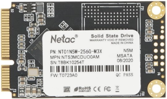 фото Накопитель SSD mSATA Netac NT01N5M-256G-M3X в Челябинске 256 ГБ