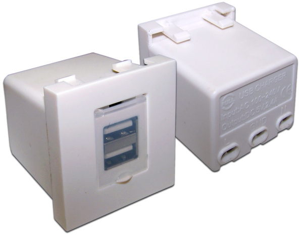 фото Модуль  Lanmaster LAN-EZ45x45-2xUSB-WH в Красноярске