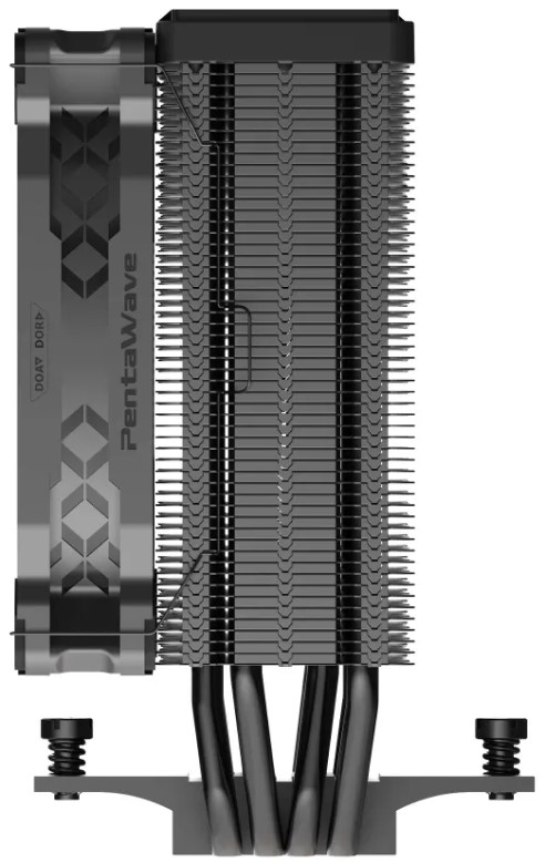

Кулер PentaWave PC-Z04E BK PWM LGA115X/1200/1700/AM4/AM5 (120mm fan, 600-1850RPM, 86.5CFM, 12-32,6dBA, TDP 220W), PC-Z04E BK PWM