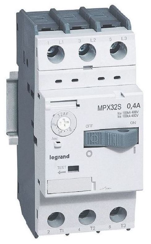 

Автоматический выключатель Legrand 417302 MPX³ - 100 кА - для защиты электродвигателей, 3П, 32S 0,4A, 417302