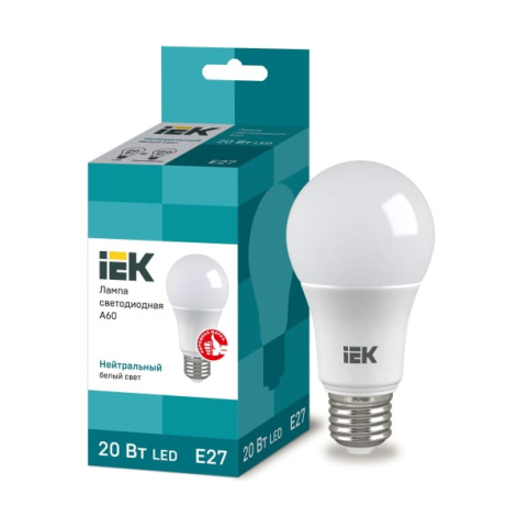 фото Лампа светодиодная IEK LLE-A60-20-230-40-E27 в Перми