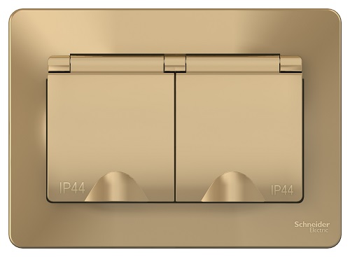 

Розетка Schneider Electric BLNRS441124 2-ая с/з со шторками IP44, 16А, 250В Титан внутр, BLNRS441124