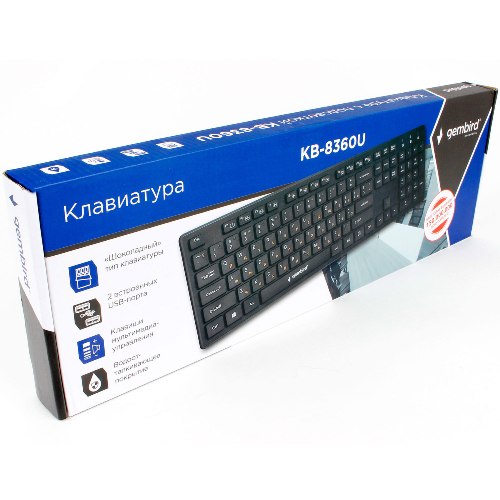 

Клавиатура Gembird KB-8360U 2 встр. USB-хаба, шоколадный, 104 кл., USB, KB-8360U