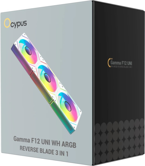 фото Вентилятор для корпуса Ocypus Gamma F12 UNI WH ARGB REVERSE BLADE 3in1 в Волгограде