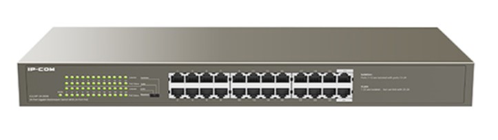 

Коммутатор неуправляемый IP-Com G1124P-24-250W 24*10/100/1000 Мбит/с Base-T RJ45 (данные/питание), PoE на один порт 30 Вт, на всё устройство 225 Вт, G1124P-24-250W