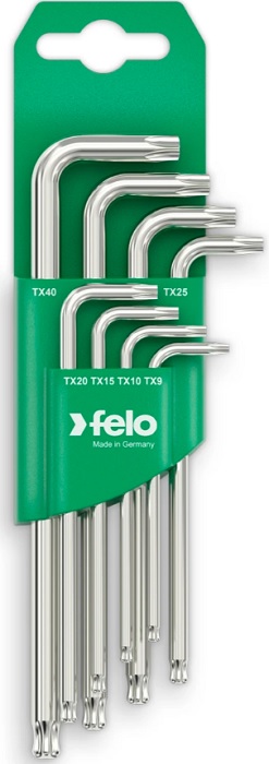 

Набор ключей Felo 34808011 Г-образных шестигранных с шаровым окончанием 8шт Torx T9-T40, 34808011