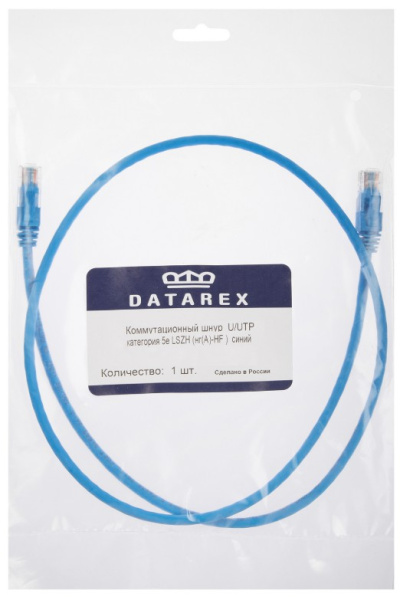 фото Кабель патч-корд U/UTP 5e кат. 1м Datarex DR-181507 в Екатеринбурге