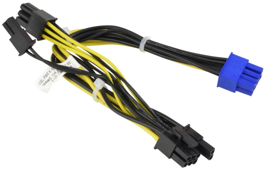 

Кабель Supermicro CBL-PWEX-1017 8-Pin CPU to 2x 6+2-Pin PCIe 20cm GPU, CBL-PWEX-1017