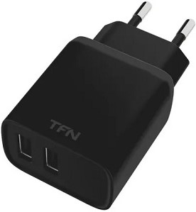 

Зарядное устройство сетевое TFN TFN-WCRPD12W2U01 2*USB Type-А, 2.4A+кабель micro USB, black, TFN-WCRPD12W2U01