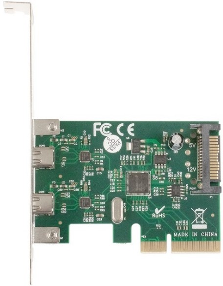 

Контроллер Exegate EXE-313V-3A2C EX298300RUS PCI-E x4 v3.0, 3*USB 3.2, 2*USB Type-C, до 10 Гбит/с, разъем доп.питания, EXE-313V-3A2C