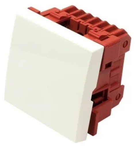 

Выключатель Lanmaster LAN-EC45x45-S11-WH 2-контактный, одноклавишный 45х45, белый, LAN-EC45x45-S11-WH