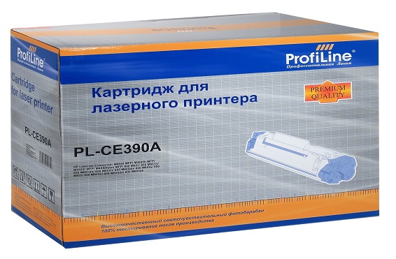 

Картридж ProfiLine PL-CE390A для принтеров HP LaserJet Enterprise 600/M601n/601dn/602n/602dn/602x/603n/603dn/ M4555h/4555f/4555fskm MFP 10000 копий P, PL-CE390A